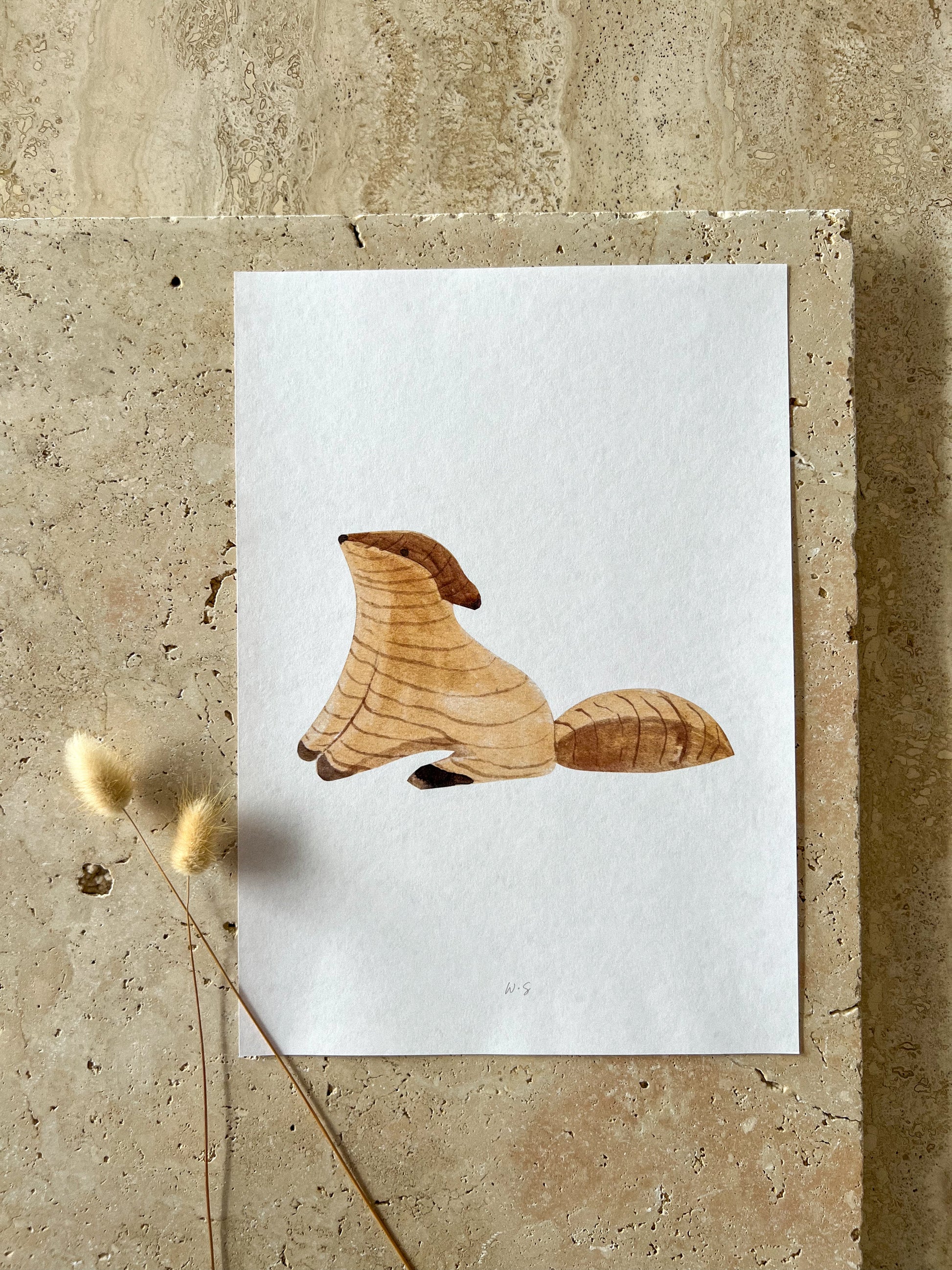 SQUIRREL WOODEN ANIMAL TOY PRINT COLLECTION BY WILLOW AND SAGE CO