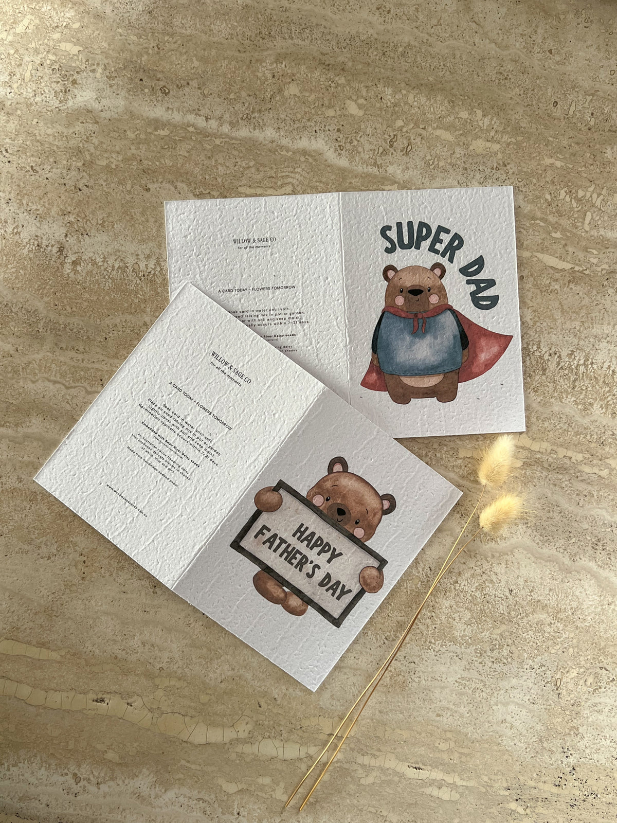 SUPER BEARS PLANTABLE GREETING CARD | FATHER'S DAY GIFT