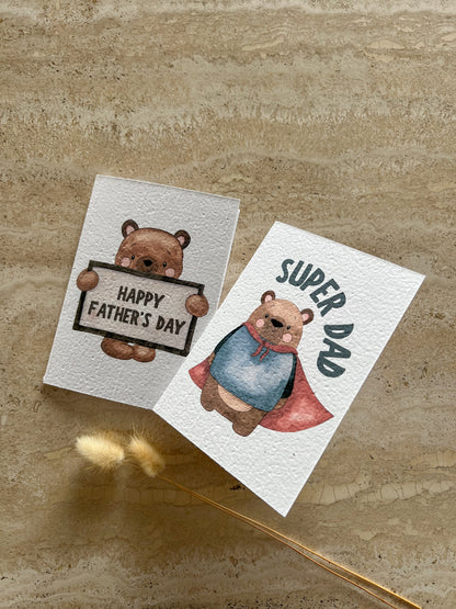 SUPER BEARS PLANTABLE GREETING CARD | FATHER'S DAY GIFT