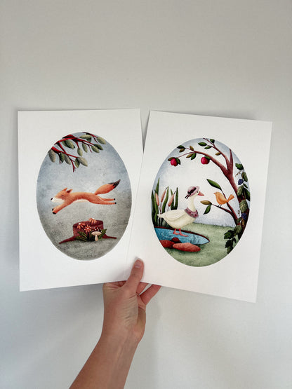 VINTAGE FOX & GOOSE PRINT COLLECTION