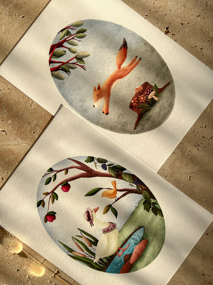 VINTAGE FOX & GOOSE PRINT COLLECTION
