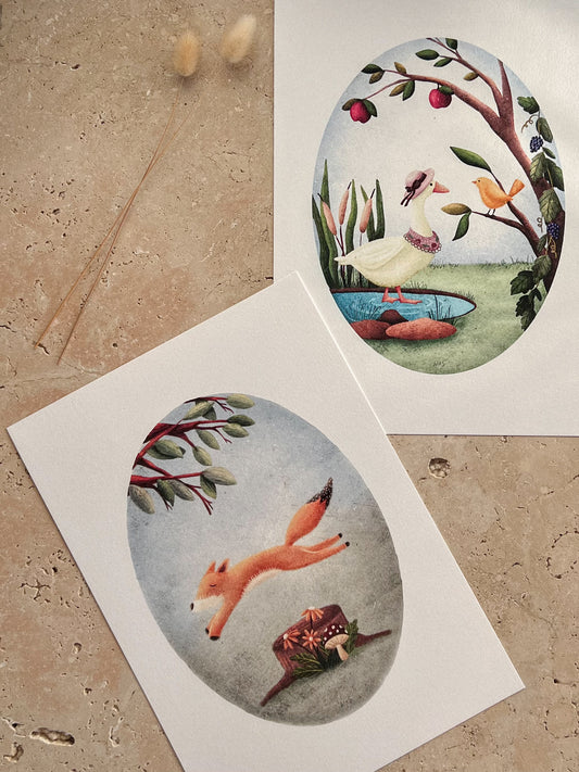 VINTAGE FOX & GOOSE PRINT COLLECTION