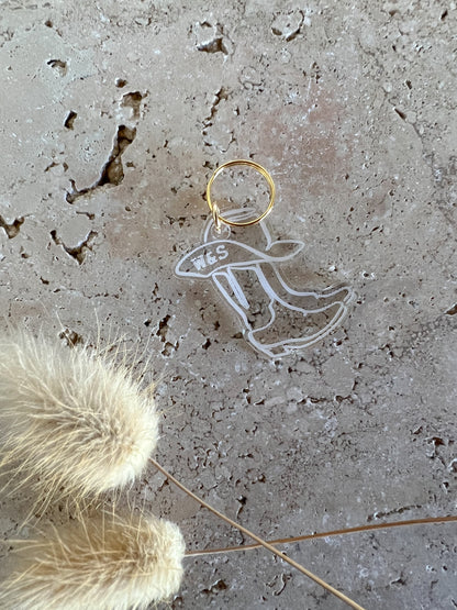 Western Rodeo Boots Dog Tag