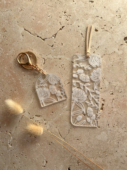 WILDFLOWER 2.0 CURVED BOOKMARK AND ARCH KEYCHAIN BY WILLOW & SAGE CO