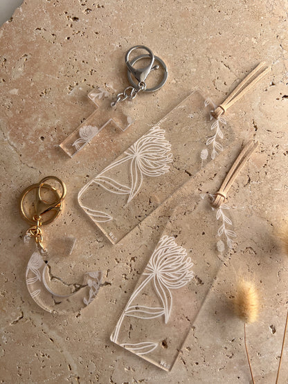 WILDFLOWER BOOKMARKS & KEYCHAINS BY WILLOW & SAGE CO