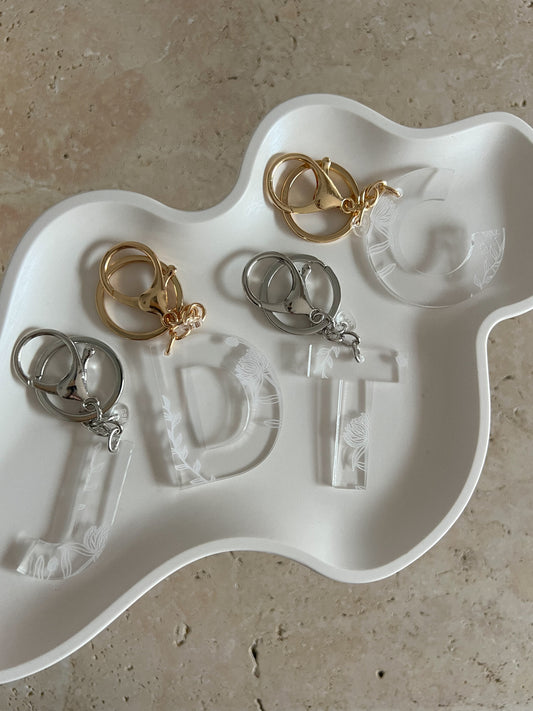 WILDFLOWER INITIAL KEYCHAIN BY WILLOW AND SAGE CO