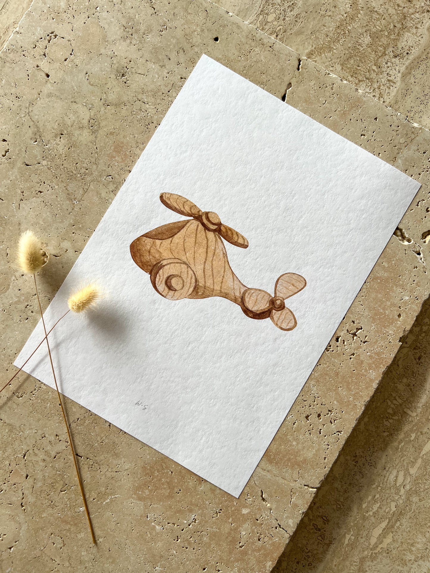 WOODEN HELICOPTER TOY PRINT COLLECTION BY WILLOW AND SAGE CO