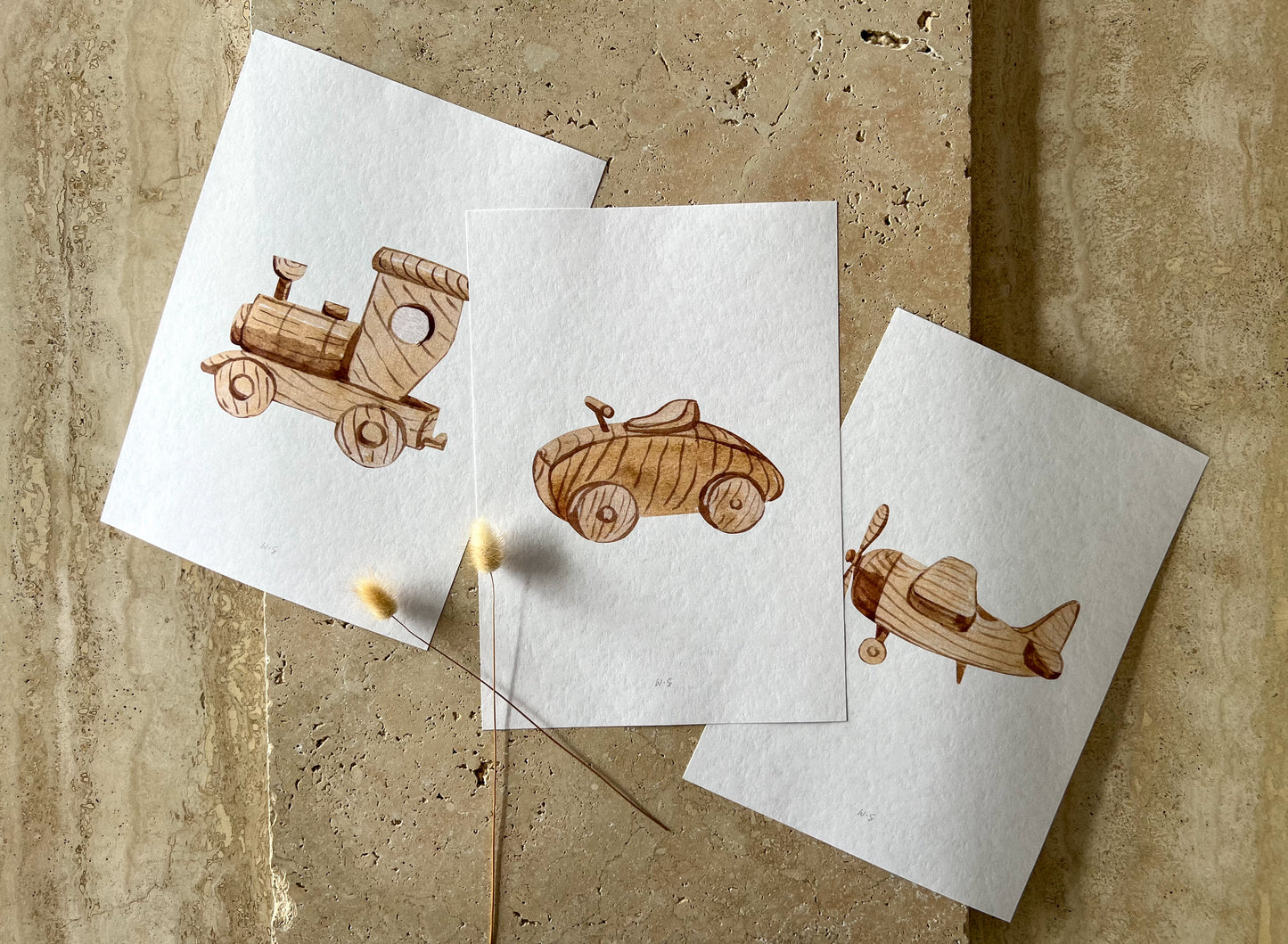 WOODEN TOY PRINT COLLECTION BY WILLOW AND SAGE CO