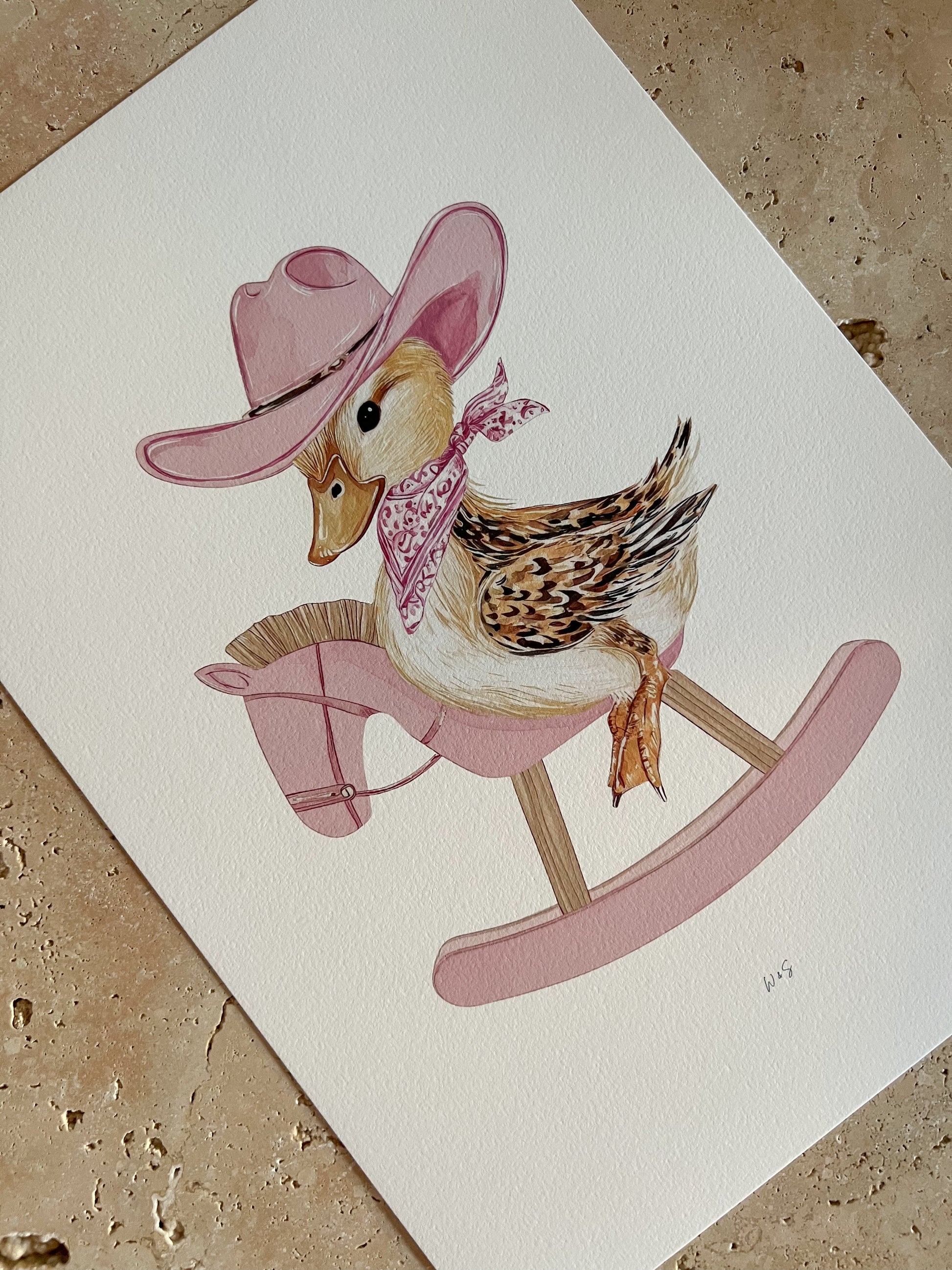 YELLOW DUCK LITTLE BLUSH RODEO PRINT COLLECTION BY WILLOW & SAGE CO