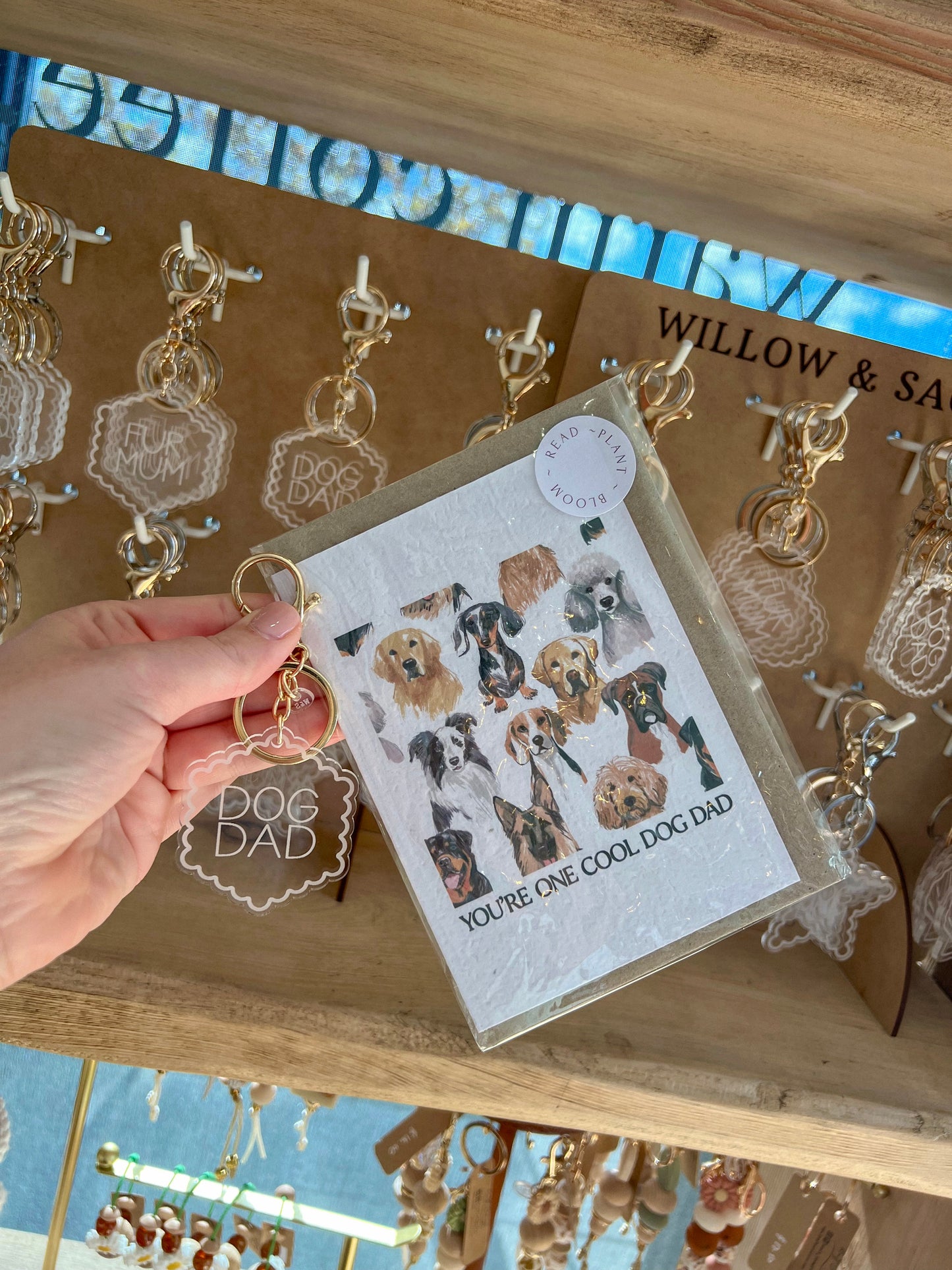 YOU'RE ONE COOL DOG DAD PLANTABLE GREETING CARD AND KEYCHAIN BY WILLOW & SAGE CO